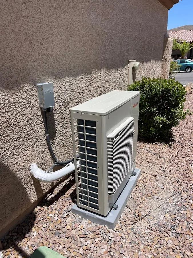 Residential air conditioning condenser unit in Bexley